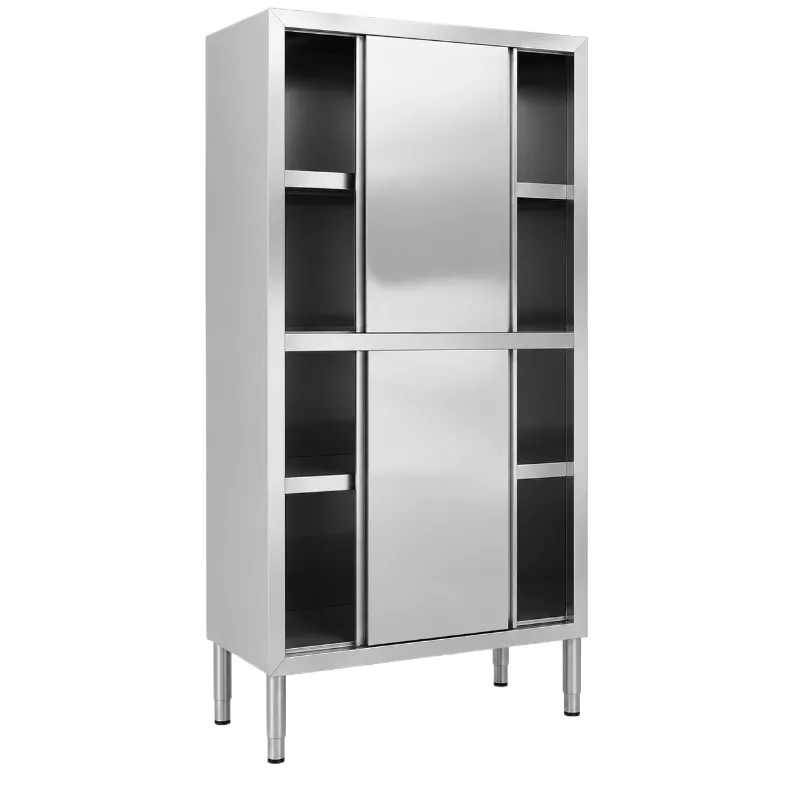 [IR AIG102] Armoire de rangement inox avec portes coulissantes – 1000 x 500 x 2000 mm